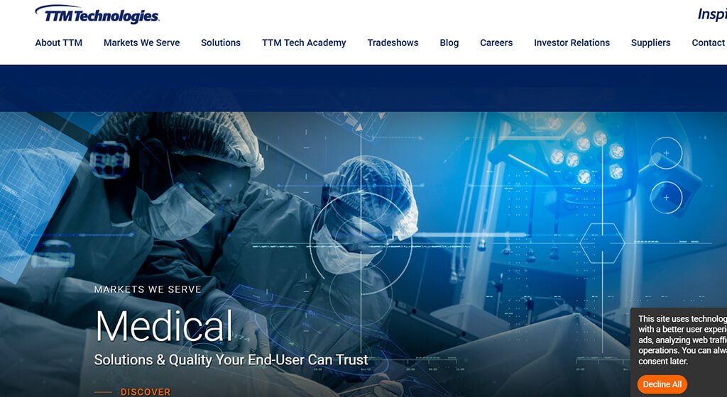Ceramic PCB Manufacturer TTM Technologies