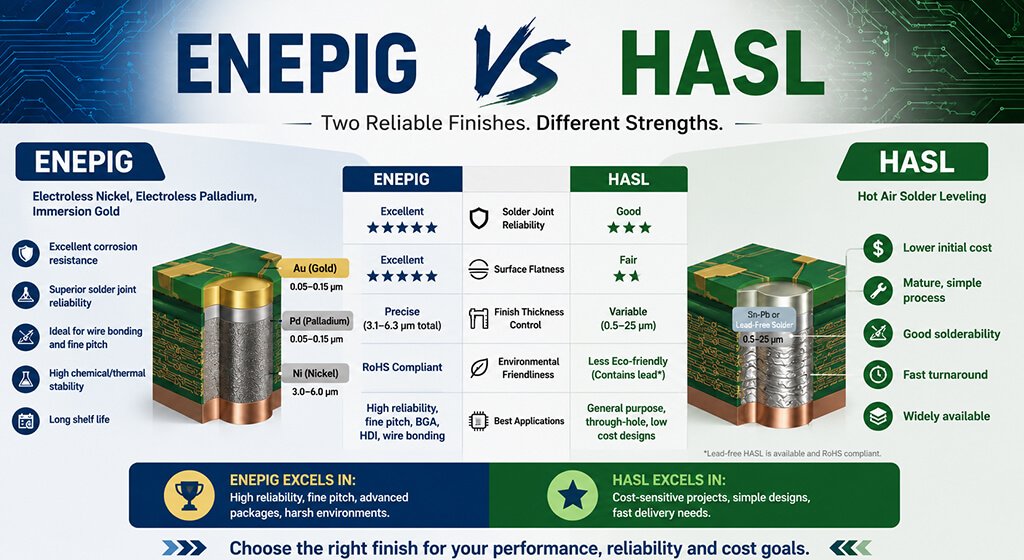 ENEPIG PCB Surface Finish ENEPIG vs HASL