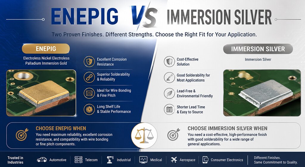 ENEPIG PCB Surface Finish ENEPIG vs Immersion Silver