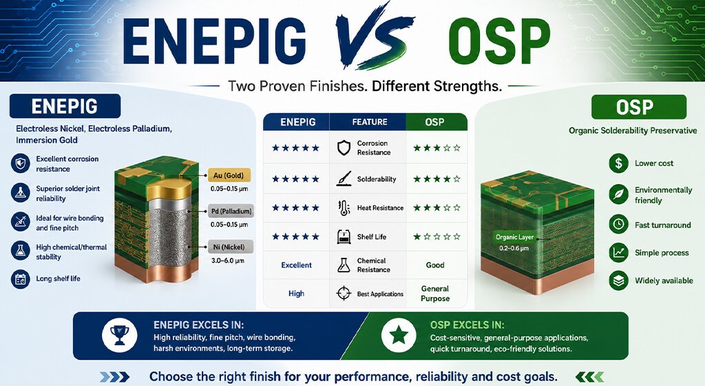 ENEPIG PCB Surface Finish ENEPIG vs OSP