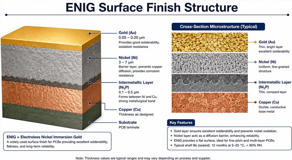 ENIG ENIG Surface Finish Structure