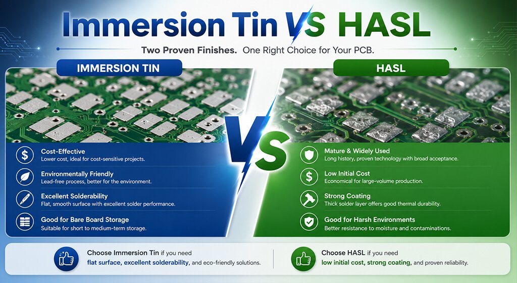 Immersion Tin PCB Immersion Tin vs HASL
