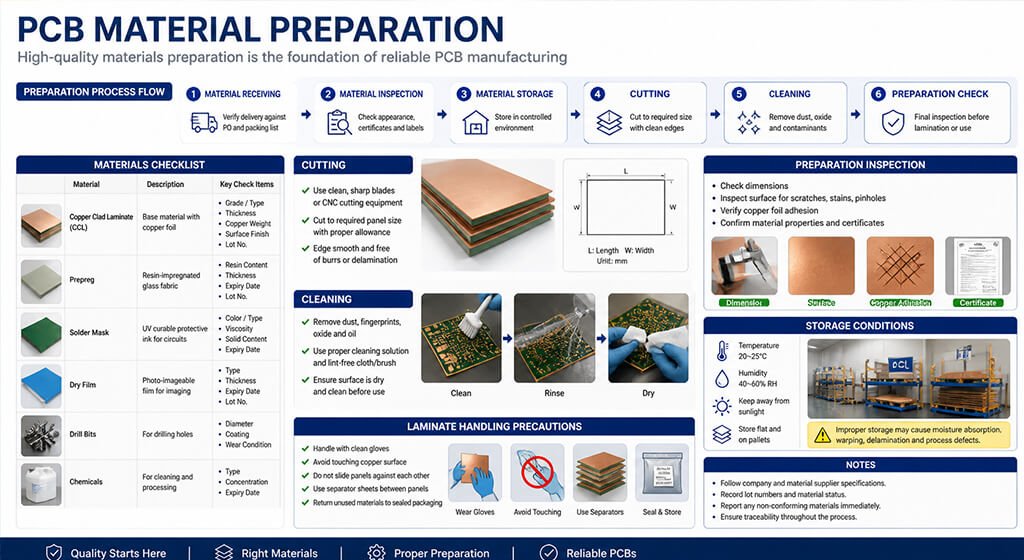 Multi-Layer PCB Manufacturer Material Preparation
