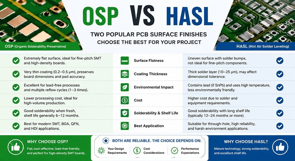 OSP Surface Finish OSP vs HASL