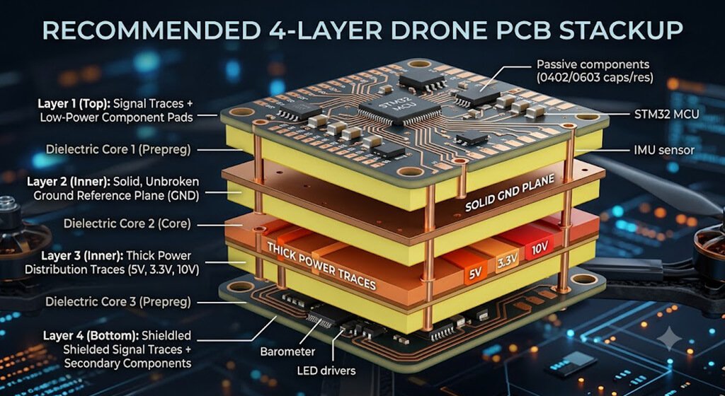 Multi-Layer PCB Stackup and Advanced EMI Shielding