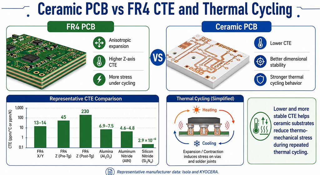 Ceramic PCB vs FR4 CTE and Thermal Cycling