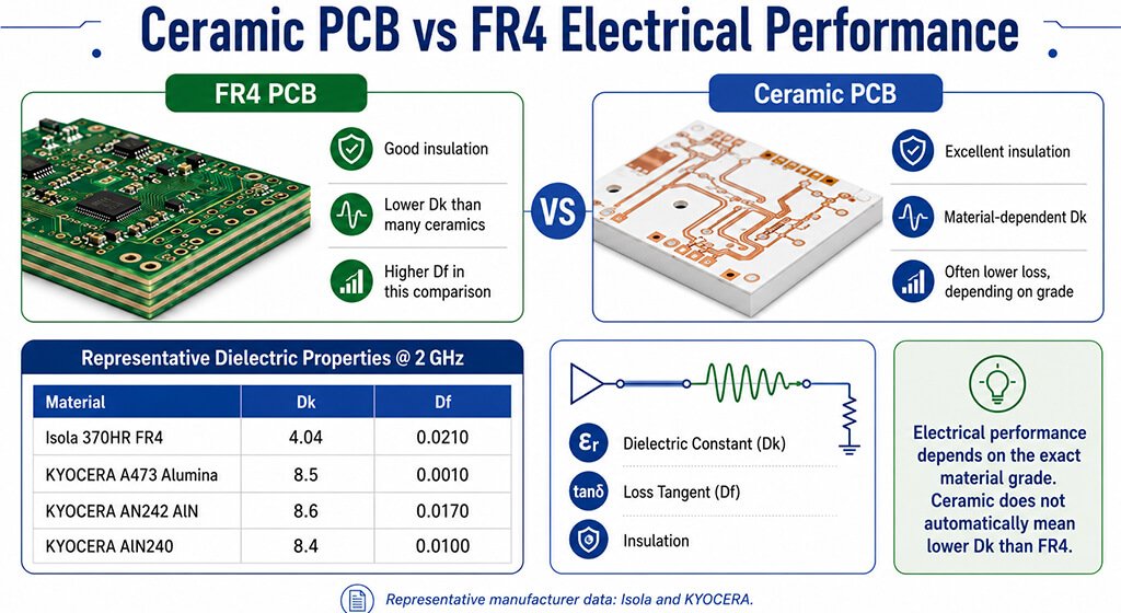 Ceramic PCB vs FR4 Electrical Performance