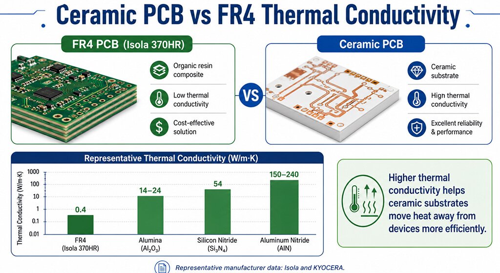 Ceramic PCB vs FR4 Thermal Conductivity