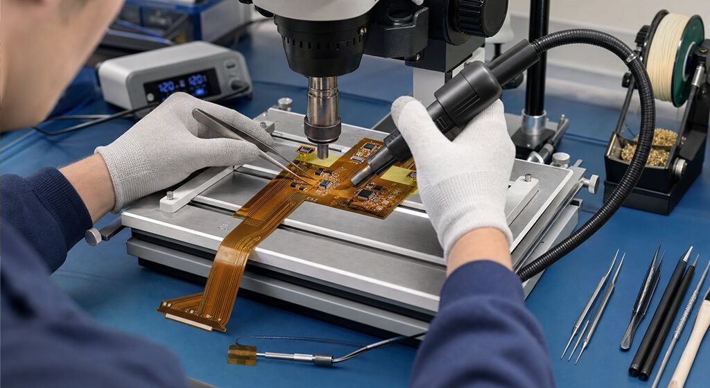 Flex PCB Assembly Troubleshooting controlled flex pcb rework