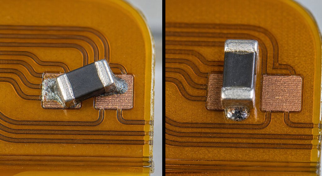 Flex PCB Assembly Troubleshooting flex pcb misalignment tombstoning