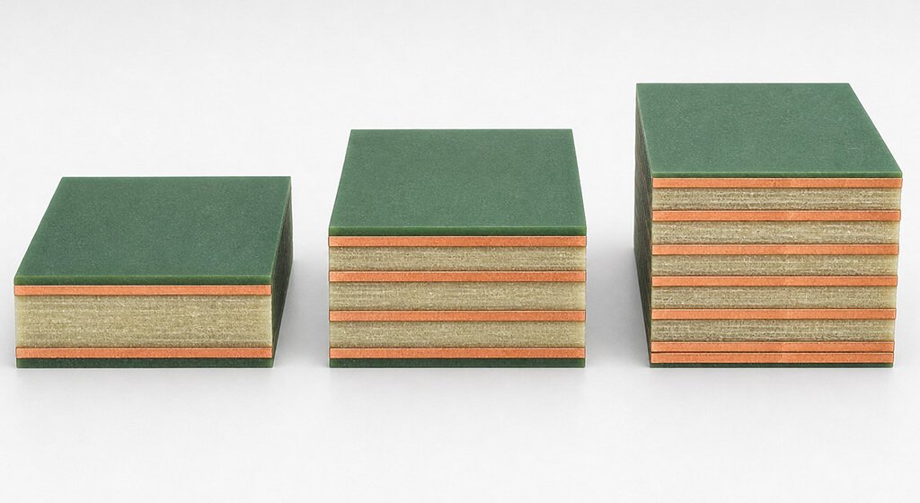 PCB Thickness pcb layer count comparison