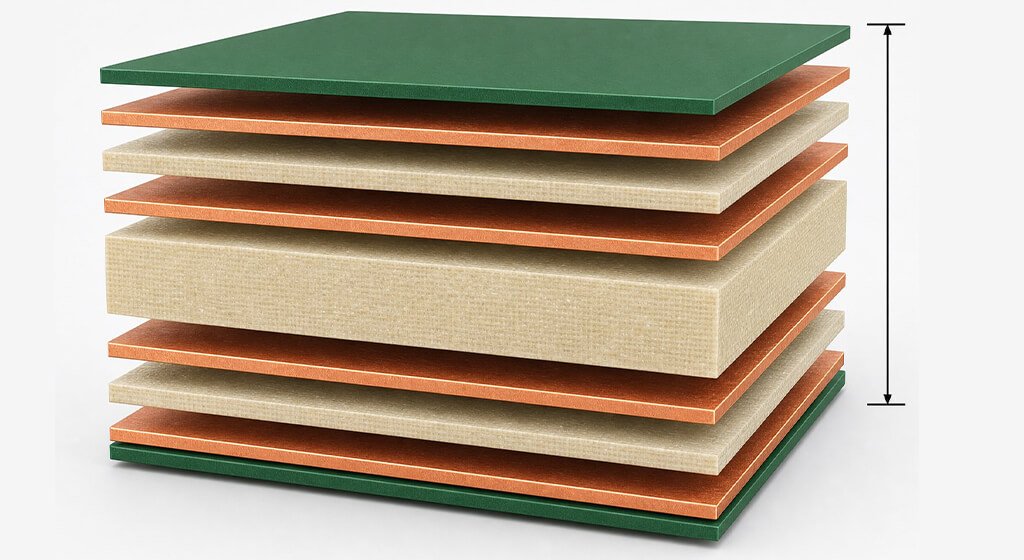 PCB Thickness pcb stackup cross section