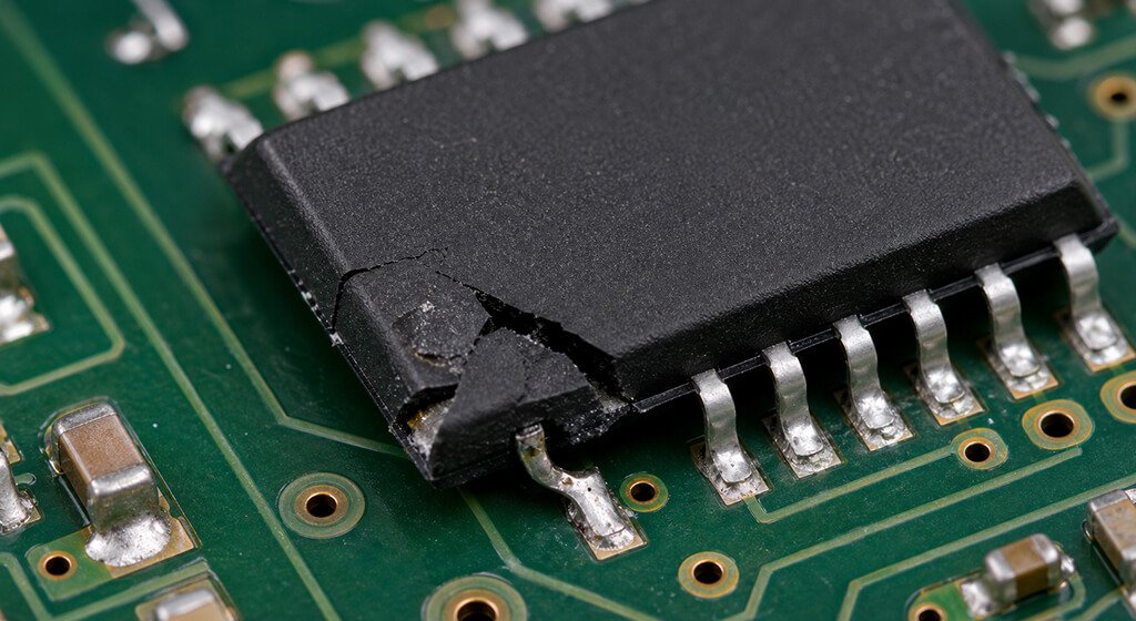 damaged component