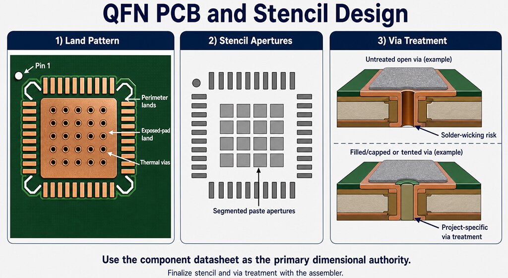 QFN Package qfn pcb stencil design