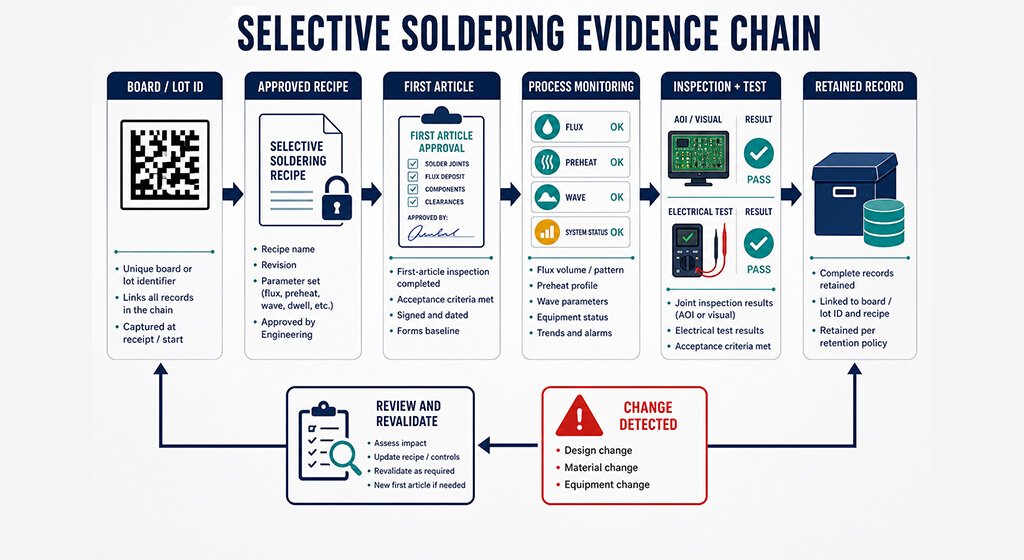 Selective Soldering DFM and Process Control selective soldering traceability
