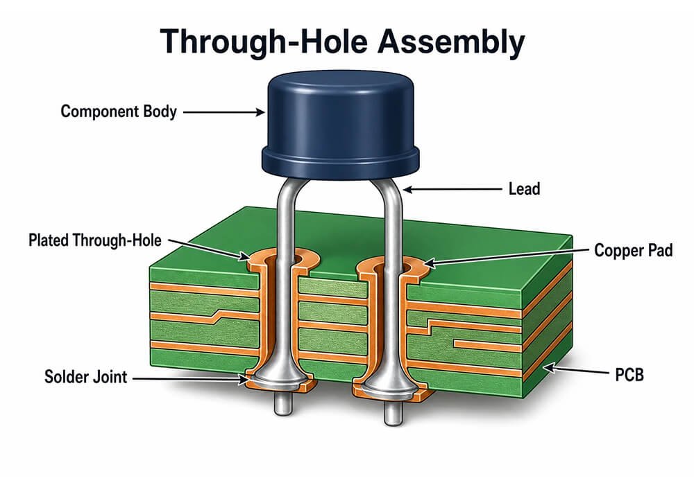 Through-Hole PCB Assembly 1 Through-Hole PCB Assembly Through-Hole Assembly