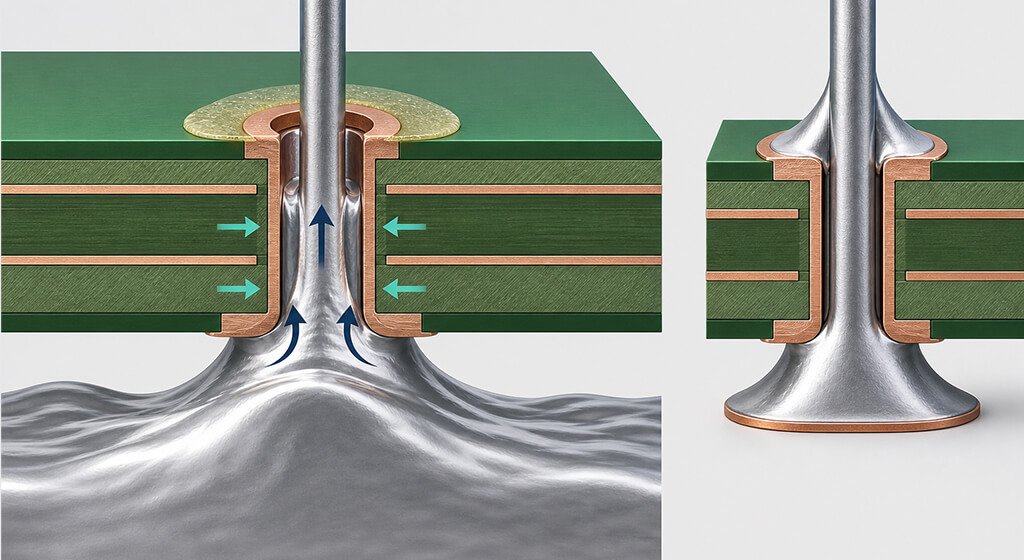 Wave Soldering pth wetting and capillary fill