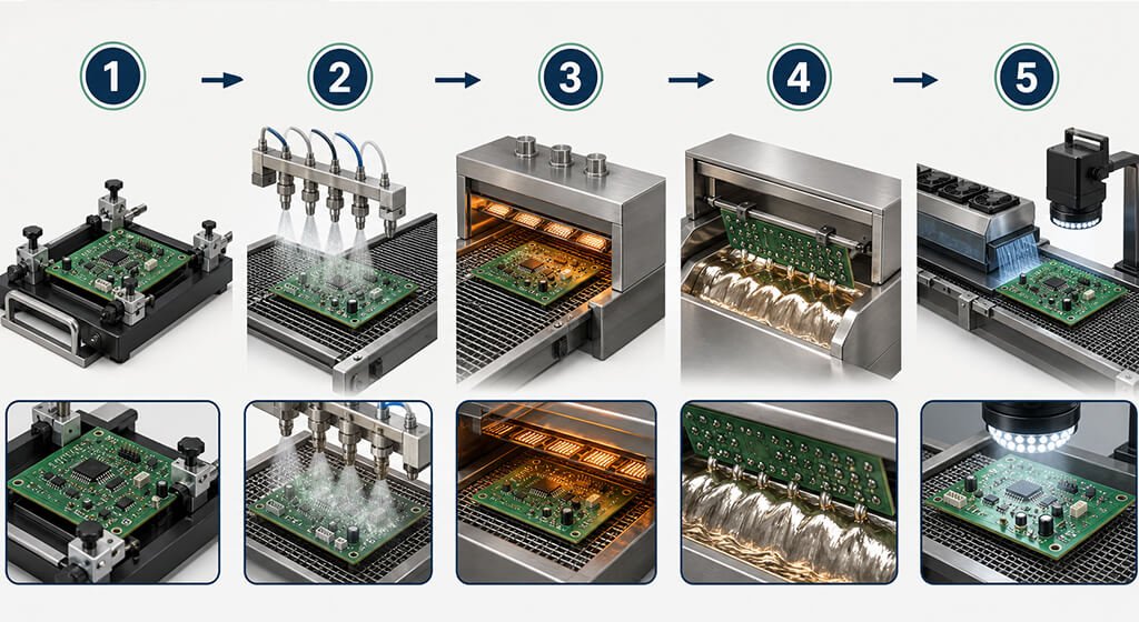 Wave Soldering wave soldering five stage process