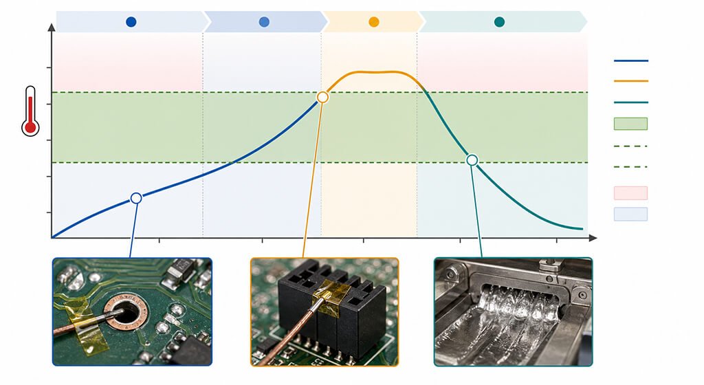Wave Soldering wave soldering thermal profile process window
