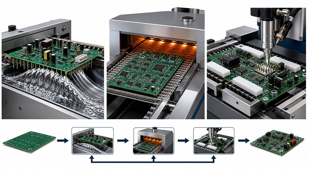Wave Soldering wave vs reflow vs selective soldering