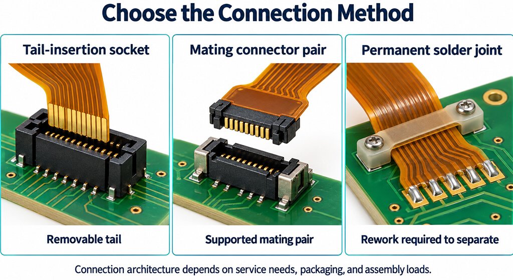 Flex PCB Connector Selection Types, Tail Design, and Assembly Checks Board-to-Board Connectors Mounted on Flex Circuits