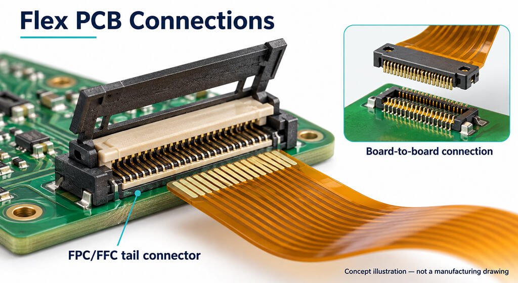 Common Types of Flex PCB Connections