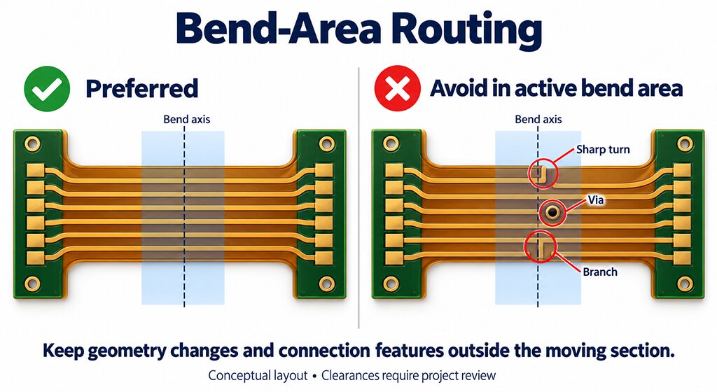 Rigid-Flex PCB Design Guide Materials, Stackups, Bend-Area Routing, and Reliability Bend-Area Routing Rules