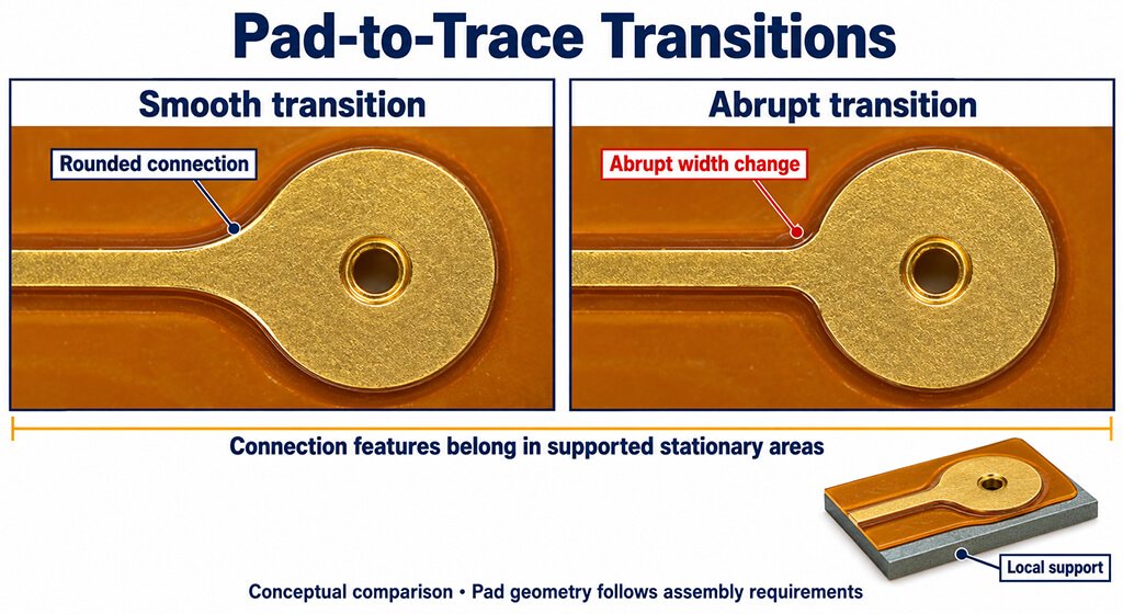Rigid-Flex PCB Design Guide Materials, Stackups, Bend-Area Routing, and Reliability How Should Pads Connect to Conductors