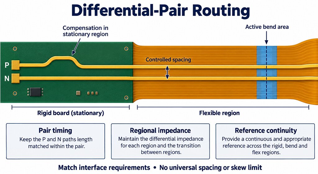Rigid-Flex PCB Design Guide Materials, Stackups, Bend-Area Routing, and Reliability Maintain Differential-Pair Consistency